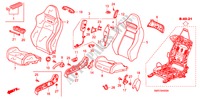VOOR ZITTING(R.) (2.0L) voor Honda CIVIC 2.0 TYPE R    PLUS 3 deuren 6-versnellings handgeschakelde versnellingsbak 2009