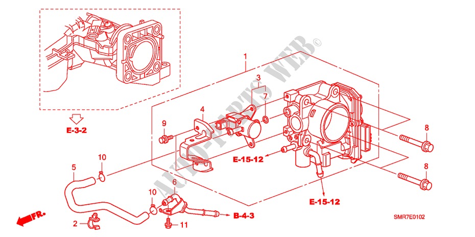 GAS HUIS(1.4L) voor Honda CIVIC 1.4 TYPE S 3 deuren 6-versnellings handgeschakelde versnellingsbak 2009