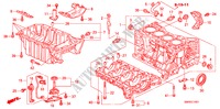 CILINDERBLOK/OLIEPAN(2.0L) voor Honda CIVIC 2.0 TYPE-R    PLUS 3 deuren 6-versnellings handgeschakelde versnellingsbak 2011