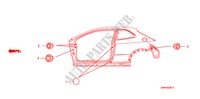 DOORVOERTULLE(ZIJ) voor Honda CIVIC 2.2 TYPE-S    PLUS 3 deuren 6-versnellings handgeschakelde versnellingsbak 2011