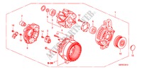 GENERATOR(DENSO)(DIESEL) voor Honda CIVIC 2.2 TYPE-S    PLUS 3 deuren 6-versnellings handgeschakelde versnellingsbak 2011