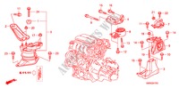 MOTOR BEVESTIGINGEN(1.4L) voor Honda CIVIC 1.4 BASE 3 deuren intelligente transmissie IMT 2010