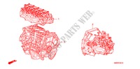 MOTOR MONTAGE/VERSNELLINGSBAKSAMENSTEL(1.8L) voor Honda CIVIC 1.8 TYPE-S    PLUS 3 deuren 6-versnellings handgeschakelde versnellingsbak 2011