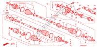 VOOR AANDRIJFAS/HALVE AS(DIESEL) voor Honda CIVIC 2.2 BASE 3 deuren 6-versnellings handgeschakelde versnellingsbak 2011