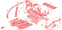 CHASSIS STRUKTUUR(BINNEN PANEEL) voor Honda CONCERTO 1.6I-16 4 deuren 4-traps automatische versnellingsbak 1991