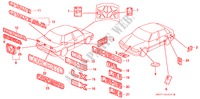 EMBLEEM voor Honda CONCERTO 1.6I-16 4 deuren 4-traps automatische versnellingsbak 1993