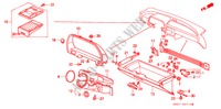 INSTRUMENTEN AFWERKING(LH) voor Honda CONCERTO 1.6I-16 4 deuren 5-versnellings handgeschakelde versnellingsbak 1993