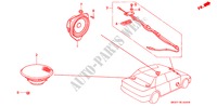 RADIO ANTENNE/LUIDSPREKER voor Honda CONCERTO 1.6I-16 4 deuren 4-traps automatische versnellingsbak 1993