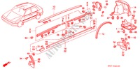 ZIJDE BESCHERMER voor Honda CONCERTO EX 4 deuren 5-versnellings handgeschakelde versnellingsbak 1990