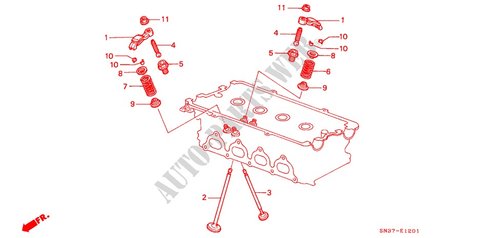 KLEP/ZWAAI ARM(DOHC) voor Honda CONCERTO 1.6I-16 4 deuren 4-traps automatische versnellingsbak 1991