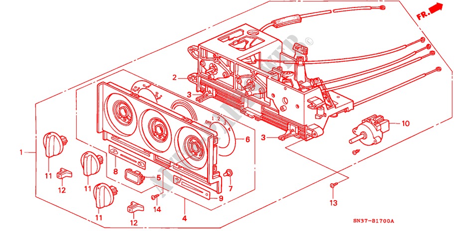 VERWARMING REGELAAR voor Honda CONCERTO 1.6I-16 4 deuren 4-traps automatische versnellingsbak 1991