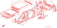 BUITEN PANELEN voor Honda ACCORD 2.0ILS 4 deuren 5-versnellings handgeschakelde versnellingsbak 1996