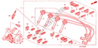 HOOG SPANNINGSSNOER/ BOUGIE voor Honda ACCORD 2.0ILS 4 deuren 4-traps automatische versnellingsbak 1994
