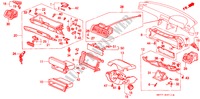 INSTRUMENTEN AFWERKING(RH) voor Honda ACCORD 2.0ILS 4 deuren 4-traps automatische versnellingsbak 1996