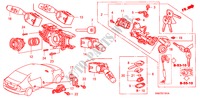 COMBINATIESCHAKELAAR(RH) voor Honda CIVIC 1.6 LXI 4 deuren 5-traps automatische versnellingsbak 2007