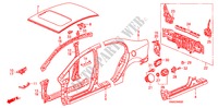 BUITEN PANELEN/ACHTER PANEEL voor Honda CIVIC 1.8 S 4 deuren 5-traps automatische versnellingsbak 2009