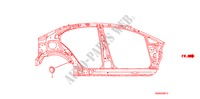 DOORVOERTULLE(ZIJ) voor Honda CIVIC EXI 4 deuren 5-versnellings handgeschakelde versnellingsbak 2009