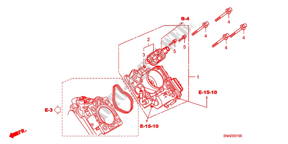 GAS HUIS voor Honda CIVIC 1.8 LS 4 deuren 5-traps automatische versnellingsbak 2008