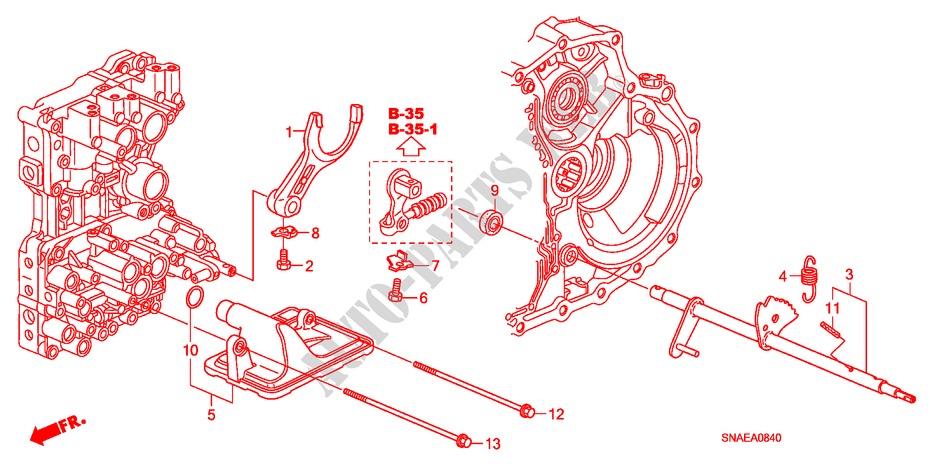OVERSCHAKELVORK voor Honda CIVIC 1.8 LS 4 deuren 5-traps automatische versnellingsbak 2008