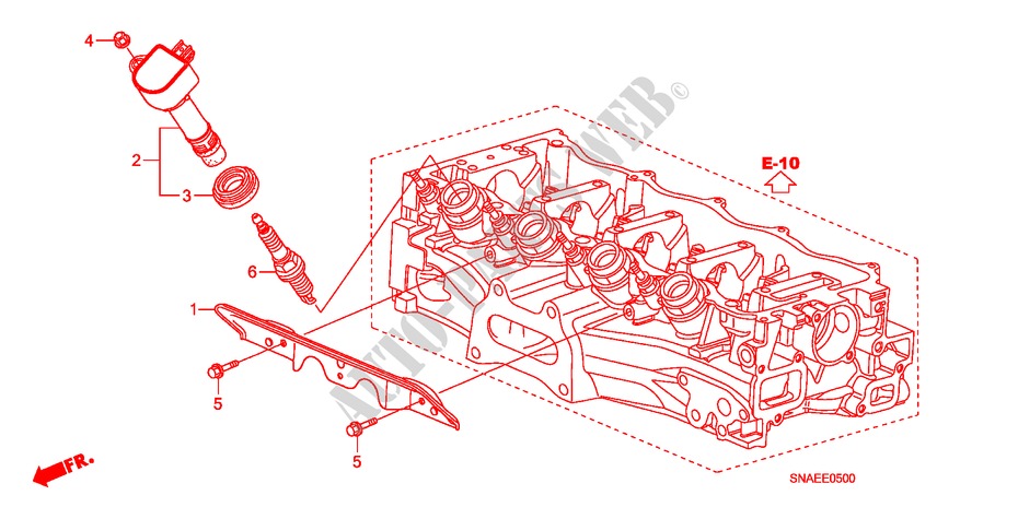 STEKKER GAT SPOEL/PLUG voor Honda CIVIC 1.8 S 4 deuren 5-traps automatische versnellingsbak 2008