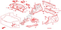 ACHTER HOUDER/KOFFERBAK VOERING voor Honda CIVIC 1.8 EXI 4 deuren 5-traps automatische versnellingsbak 2011