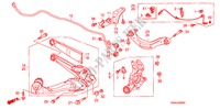 ACHTER ONDER ARM voor Honda CIVIC 1.8 LSSP 4 deuren 5-traps automatische versnellingsbak 2011