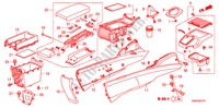 CONSOLE(RH) voor Honda CIVIC 1.8 SES 4 deuren 6-versnellings handgeschakelde versnellingsbak 2010