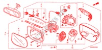 SPIEGEL(ZIJKANT DRAAIEN)(AUTOMATISCHE DRAAI) voor Honda CIVIC 1.8 LSSP 4 deuren 5-traps automatische versnellingsbak 2011
