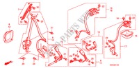 VEILIGHEIDSRIEMEN voor Honda CIVIC 1.8 LSSP 4 deuren 5-traps automatische versnellingsbak 2011