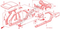CHASSIS STRUKTUUR(BUITEN PANEEL) voor Honda LEGEND LEGEND 4 deuren 4-traps automatische versnellingsbak 1992