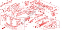 CHASSIS STRUKTUUR(VOOR SCHOT) voor Honda LEGEND LEGEND 4 deuren 5-versnellings handgeschakelde versnellingsbak 1993