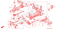 V. ZITTING COMPONENTEN (L.)(RH) voor Honda LEGEND LEGEND 4 deuren 4-traps automatische versnellingsbak 1991