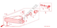 VOOR COMBINATIELICHT voor Honda LEGEND LEGEND 4 deuren 4-traps automatische versnellingsbak 1993