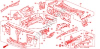 CHASSIS STRUKTUUR(VOOR SCHOT) voor Honda LEGEND COUPE LEGEND 2 deuren 4-traps automatische versnellingsbak 1991