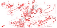 V. ZITTING COMPONENTEN (R.)(LH) voor Honda LEGEND COUPE LEGEND 2 deuren 5-versnellings handgeschakelde versnellingsbak 1993