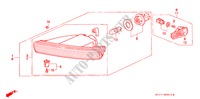 VOOR COMBINATIELICHT voor Honda LEGEND COUPE LEGEND 2 deuren 4-traps automatische versnellingsbak 1993