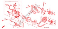AIRCONDITIONER (COMPRESSOR)(HADSYS) voor Honda CIVIC CRX ESI 2 deuren 5-versnellings handgeschakelde versnellingsbak 1997