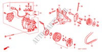 AIRCONDITIONER (COMPRESSOR)(SANDEN)('92) voor Honda CIVIC CRX ESI        AUSTRIA 2 deuren 4-traps automatische versnellingsbak 1992