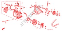 AIRCONDITIONER (COMPRESSOR)(SANDEN)('92) voor Honda CIVIC CRX ESI 2 deuren 4-traps automatische versnellingsbak 1992