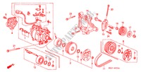 AIRCONDITIONER (COMPRESSOR)(SANDEN)('94) voor Honda CIVIC CRX ESI 2 deuren 4-traps automatische versnellingsbak 1994