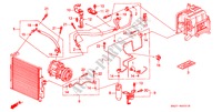 AIRCONDITIONER (SLANGEN/PIJPEN)(RH) voor Honda CIVIC CRX ESI 2 deuren 4-traps automatische versnellingsbak 1996