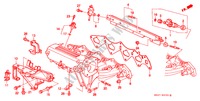 INLAAT SPRUITSTUK(DOHC) voor Honda CIVIC CRX VTI 2 deuren 5-versnellings handgeschakelde versnellingsbak 1994
