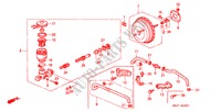 REM HOOFDCILINDER/ HOOFDSPANNING(ABS)(RH) voor Honda CIVIC CRX ESI 2 deuren 4-traps automatische versnellingsbak 1997