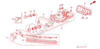 ACHTER WISSER voor Honda CIVIC VTI 3 deuren 5-versnellings handgeschakelde versnellingsbak 1995