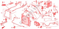 AIRCONDITIONER (SLANGEN/PIJPEN)(LH) voor Honda CIVIC LSI 3 deuren 5-versnellings handgeschakelde versnellingsbak 1992