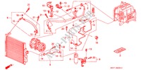 AIRCONDITIONER (SLANGEN/PIJPEN)(RH) voor Honda CIVIC DX 3 deuren 5-versnellings handgeschakelde versnellingsbak 1992