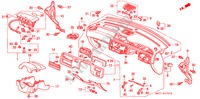 INSTRUMENTEN PANEEL(RH) voor Honda CIVIC LSI 3 deuren 5-versnellings handgeschakelde versnellingsbak 1993