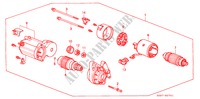 STARTMOTOR(DENSO)(2) voor Honda CIVIC DXI 3 deuren 5-versnellings handgeschakelde versnellingsbak 1995