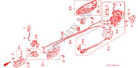 ACHTER PORTIER SLOTEN voor Honda CIVIC VTI 4 deuren 5-versnellings handgeschakelde versnellingsbak 1995