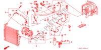 AIRCONDITIONER (SLANGEN/PIJPEN)(RH) voor Honda CIVIC ESI 4 deuren 5-versnellings handgeschakelde versnellingsbak 1995